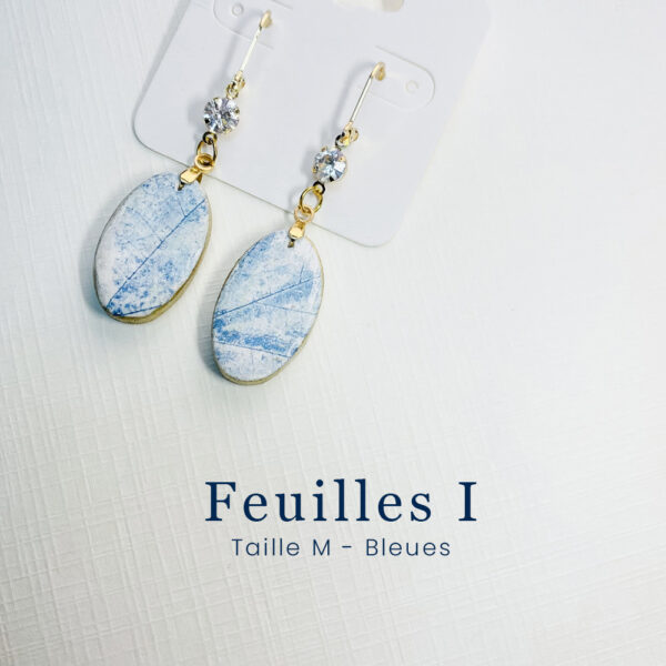 Boucles Feuilles I - Taille M - Bleues