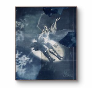 Perdue dans le bleu n°2 - 50x42cm